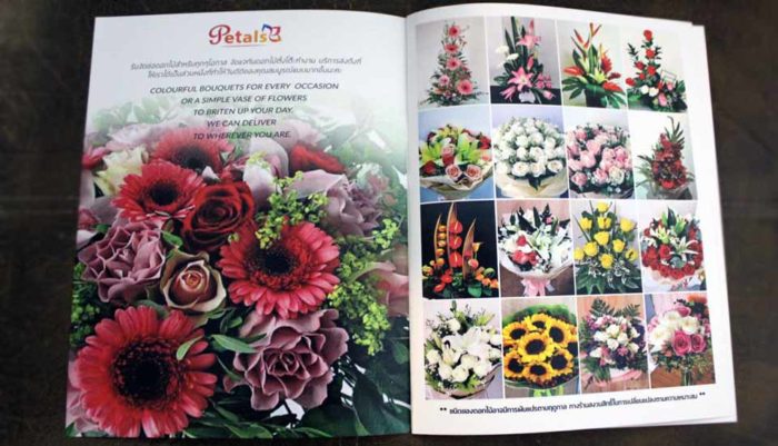 menu design coffee, flower shop, maenam beach, koh samui, thailand, chameleon production graphic designer make beautiful work