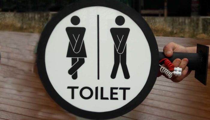 Toilet sign lightbox tamsaby restaurant lamai beach koh samui