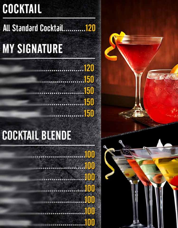 drink menu design bar taling ngam koh samui thailand