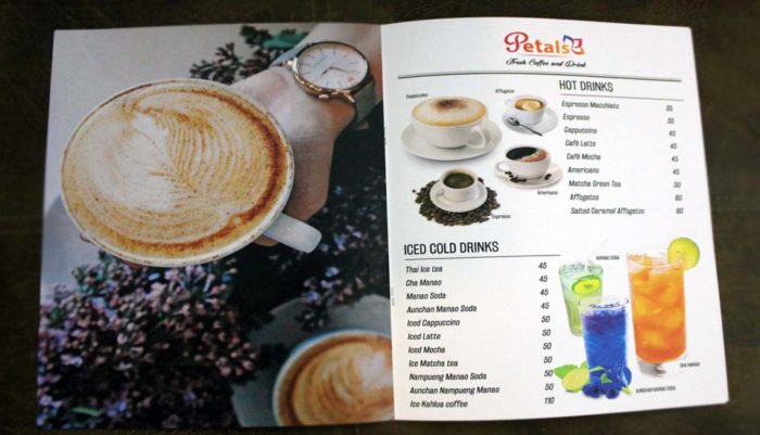 drink menu design, printing, lamination work, maenam, koh samui, thailand
