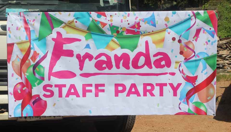franda staff party vinyl printing one sided