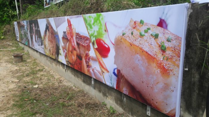 Billboard twenty one meter. Beautiful food graphic design by chameleon advertising production, koh samui