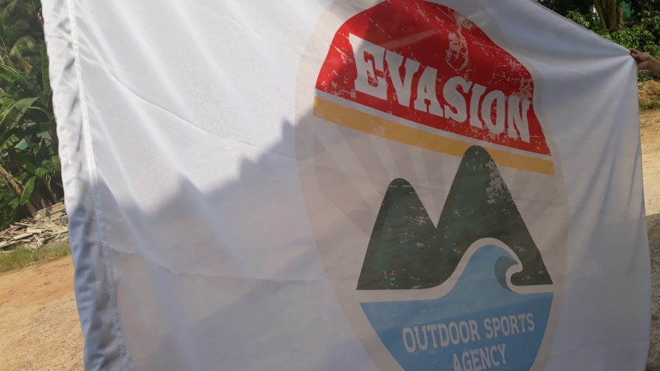 evasion outdoor sport agency fabric printed logo