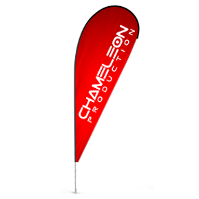 Teardrop beach flag