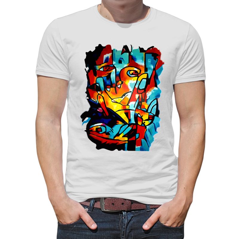 Nikkiline T-Shirt Lady Cat Fish Design - Art Tees Collection