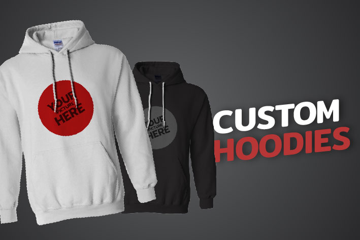hoodie shirts side by side for custom design sample